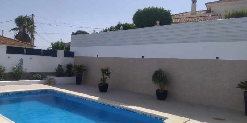 Privacy panels by pool